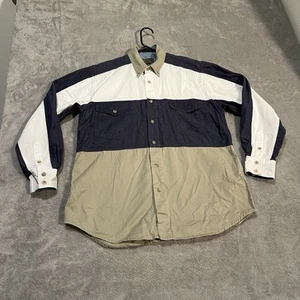 Vintage Roper Western Shirt Mens Medium Colorblock Cowboy Button Down Shirt - Picture 1 of 9