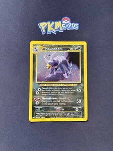 Juego de cartas coleccionables Pokémon Houndoom Neo Discovery 4/75 Swirl Holo raro MP. - Imagen 1 de 5