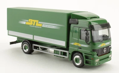 MB Actros LKW Pritsche/Plane "BTL" grün Herpa 1:87 H0 ohne OVP [ME4-C7] - Bild 1 von 2