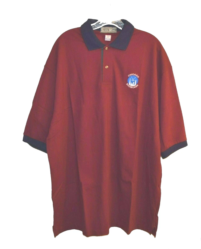 Nueva camisa polo para hombre 100 % algodón XXL Chicago Showcase púrpura Foto 1 de 3