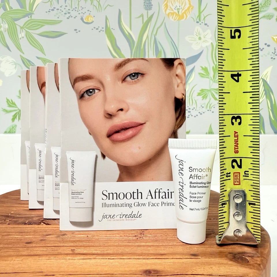 4 Jane Iredale cebado para más brillo imprimación tamaño de viaje 7 ml/0,24 oz cada uno NUEVO Foto 1 de 2