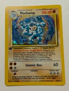 Pokémon Machamp Holo First Edition Base Set 8/102 LP - Bild 1 von 12