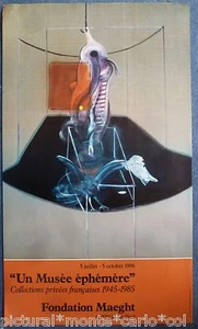 BACON*AFFICHE*1985*EXPOSITION*FONDATION*MAEGHT*ART*MUSEE*RARE*VINTAGE*RARE - Picture 1 of 1