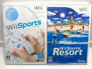 Lot 2 Wii Sports & Wii Sports Resort set Nintendo Wii Japan Version Tested - Picture 1 of 4