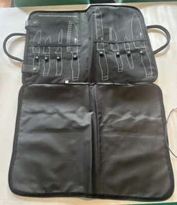 Pampered Chef Black Utensil knife Carrying Case 6 Slots-Storage Bag - Picture 1 of 10
