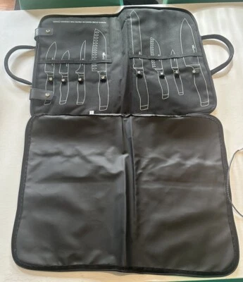 Pampered Chef Black Utensil knife Carrying Case 6 Slots-Storage Bag - Image 1 of 4