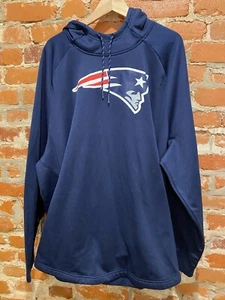 NFL New England Patriots Blue 100% Polyester Hoodie Shirt Size 3XL Tall NWOT - Picture 1 of 5