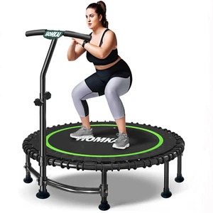 48"Green Foldable Mini Trampoline Home Exercise Fitness Rebounder Cardio Trainer - Picture 1 of 7