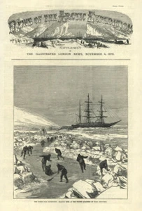 The North Pole expedition: skating rink at HMS Discovery's winter quarters 1876 - Picture 1 of 2
