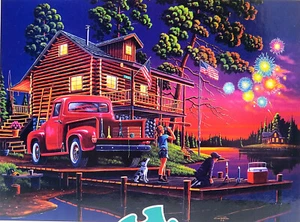 Buffalo Games 1000 Piece Jigsaw Puzzle Classic Summer Night Fourth Of July Art - Picture 1 of 5