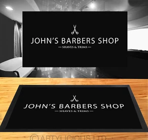 Personalised  Barber shop/ Beauty salon/Hairdresser Shop Counter Scissors mat - Picture 1 of 2