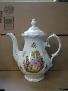 FRAGONARD WINTERLING BAVARIA COFFEE POT WESTERN GERMANY - Picture 1 of 3