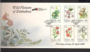 Zimbabwe FDC set 1989 Scott 582-587 flowers - Picture 1 of 1