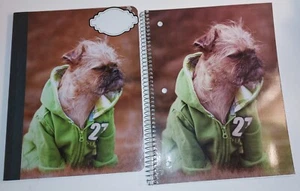 Set Of 2 Brussels Griffon Puppy Dog Spiral Bound + Composition Notebooks NEW - Picture 1 of 7