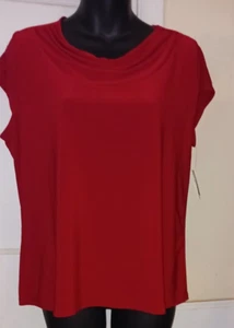 Kasper Neu mit Etikett Damen Petite Large Feuerrot Farbe Kurzarm Top - Bild 1 von 12