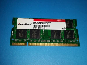 InnoDisk LAPTOP MEMORY RAM 1GB DDR2 667 PC2-5300 SODIMM M2SJ-1GHCSC05-C - Picture 1 of 2