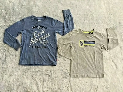 NAUTICA & Levi's Talla 6, MEDIANO Niños Manga Larga Camiseta Paquete Usado en Excelente Condición Foto 1 de 4