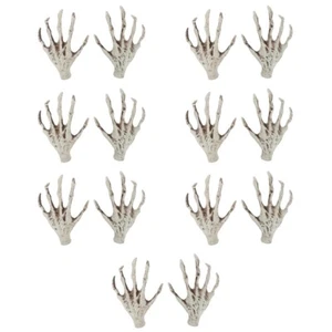 7 Pairs Witch's Claws Halloween Decorations Outdoor Skeleton Creepy - Picture 1 of 12
