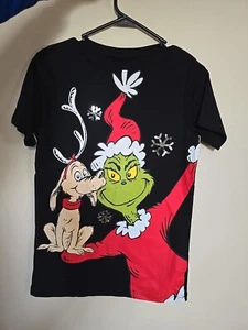 The Grinch Dr. Seuss Grinch Max Black T-Shirt Youth Medium New Christmas - Picture 1 of 4