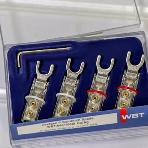 WBT0681 Ag Nextgen Sandwich Y Spade Fork Plug HiFi Speaker Wire Banana Connector - Picture 1 of 3