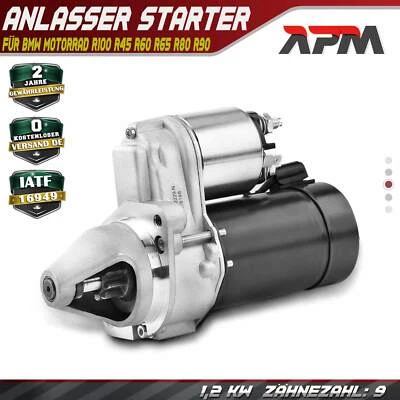 Anlasser Starter 1,2 KW 9 Zähnez. für BMW Motorrad R45 R60 R80 R90 R100 7N GS LS - Bild 1 von 4