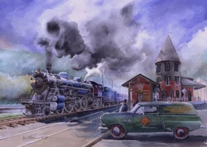 Reading Northern RBMN Dampflok, Jim Thorpe, Penna. James Mann Kunstdrucke - Bild 1 von 2