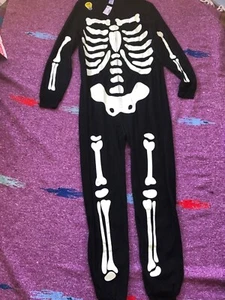 Adult Matching Family Glow Skeleton Of Fun Fleece One Piece Pajamas - Black XS - Picture 1 of 4
