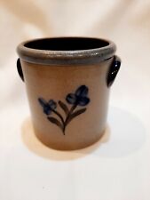 Vintage Handmade Rowe Pottery Works Cambridge Crock with Floral Design 1999