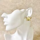 Chanel Earrings Coco Mark Star Gold Logo Ladies Accessories Engraved