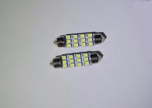 2 X Super White 42Mm 12-Smd Led 212-2 578 6429 Festoon Dome Interior Light Bulbs - Picture 1 of 6