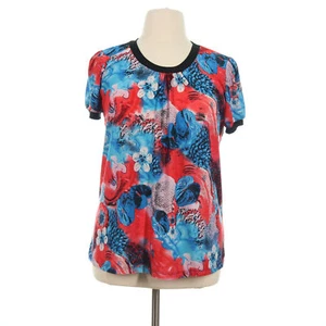 Giovanni Women's Blue Floral Blouse Shirt Top - Size XL - Picture 1 of 7