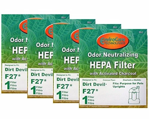 EnviroCare 4 Royal Dirt Devil F27 HEPA Exhaust Pleated Vacuum Cleaner Filters Pu - Image 1 of 1