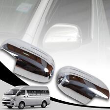Pair LR Side Mirror Cover Chrome For Toyota Hiace Commuter KDH200 TRH223 2005-18