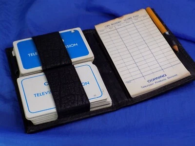 CORNING GLASS Gin Rummy Card Set Corning Television Division VINTAGE 2 Deck Set - Image 1 of 4