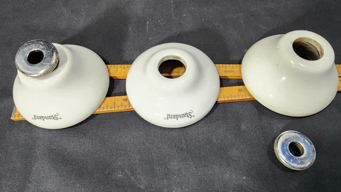 Vintage STANDARD Tub Faucet Porcelain Escutcheons Sink bathroom fixtures parts Cover
