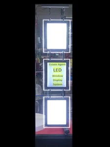 Magnetic 3X A4 LED Double Side Window Light Pocket Panel Estate Agent Display - Picture 1 of 6