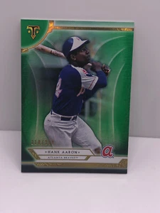 Hank Aaron 2018 Topps Triple Threads béisbol verde paralelo #218/259 - Imagen 1 de 2