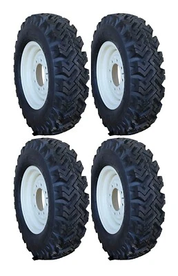 (4) Minicargadora Neumáticos para Nieve 7.50-16 en Ruedas de 8 Pernos Reemplaza 12-16.5 Kit-T  Foto 1 de 2