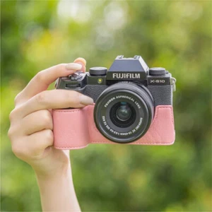PU Leather Camera Bag Protect Case Cover Base Grip Belt Strap For Fuji XS10 XS20 - Picture 1 of 33