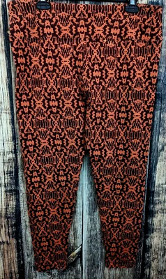 Leggings suaves envolventes para mujer XL naranja tribal animal elástico yoga entrenamiento Foto 1 de 4