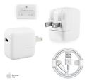 Apple 12W USB Power Adapter Genuine OEM Wall Charger Lightning Cable iPad 2 3 4