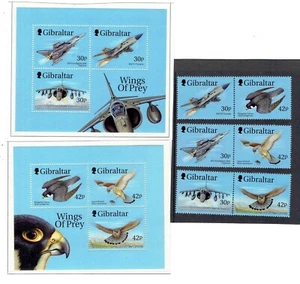 Gibraltar 1999. Wings of Prey. Set of 6 + 2 Minisheets, SG883-888 UnMounted Mint - Picture 1 of 1