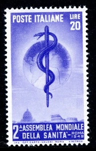 Italy 1949 World Health Conference Scott #522 Mint S724 - Picture 1 of 6