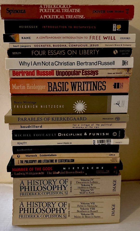 Lot Of 20 Vintage Paperback Philosophy Books: Nietzsche HEIDEGGER Baudrillard - Image 1 of 1