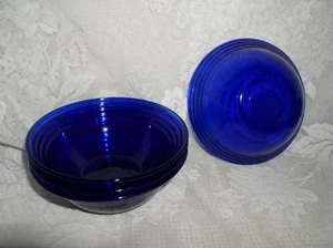 Qty. 4 Bormioli Rucco Sapphire Cobalt Blue Glass 5-1/2" x 2" - Picture 1 of 5