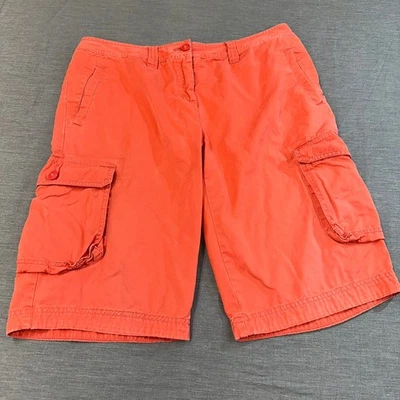 Tommy Hilfiger Pantalones Cortos Carga Algodón Mujer Coral Naranja Informal 13 pulgadas Entrepierna Talla 14 Foto 1 de 4