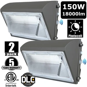 150W LED Wall Pack Lights, 100-277v Dusk to Dawn Photocell,LED Exterior Lighting - Picture 1 of 16