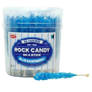 Extra Large Rock Candy Sticks: 36 Blue Raspberry Lollipop - Individually Wrap... - Picture 1 of 9