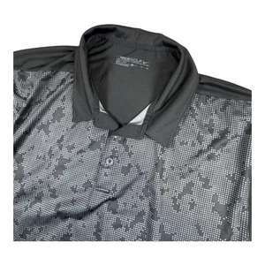 Nike Golf Shirt Men’s XL Black Geometric Short Sleeve Polo - Picture 1 of 9