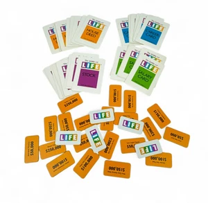 1991 Game of Life Board Game Replacement 25 Life Tiles and 36 Cards - Picture 1 of 3